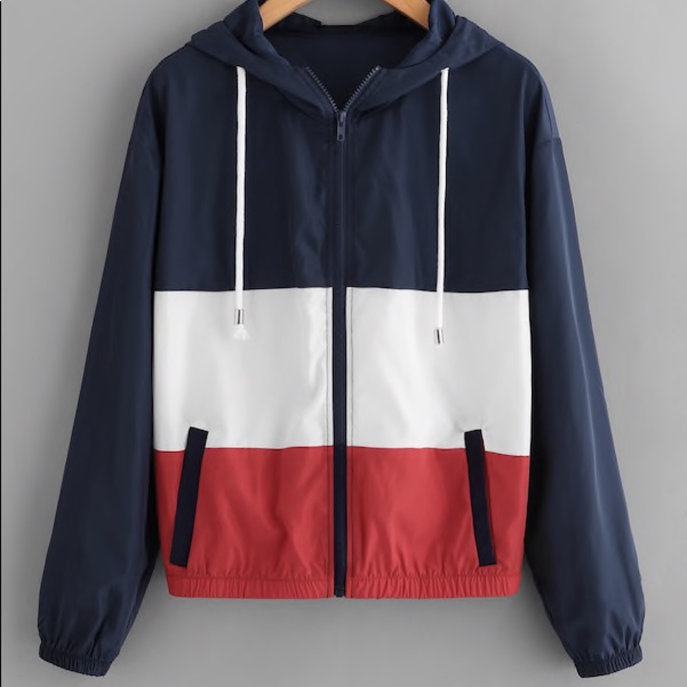 Hooded windbreaker